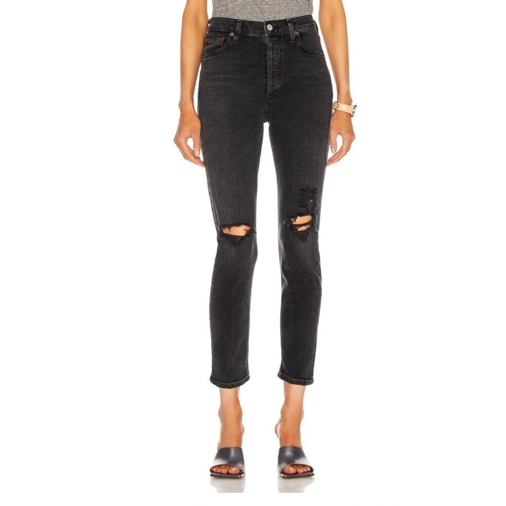 AGOLDE Women's NICO High Rise Straight Leg Ankle Jeans, Color Cassette, Size 23